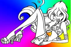 Раскрась Винкс - Winx Coloring Game